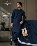 Men's Unstitched Wash & Wear Plain Suit – Blue All Season Pakistan
