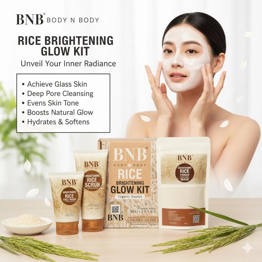 1533-77-673900-product-1 Rice Brightening Glow Kit for Glass Skin – 3 Step Skincare Routine - Image 1