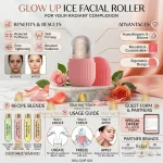 Face Ice Contour Roller with Floral Infusion & Puff Design - Image 4