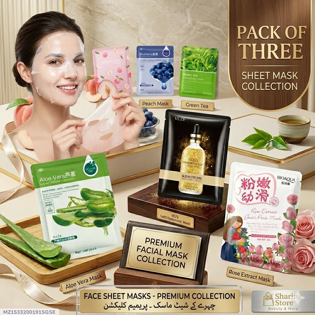 1533-77-730913-product-1 Bioaqua Facial Sheet Mask Collection Pack of 3 - Image 1