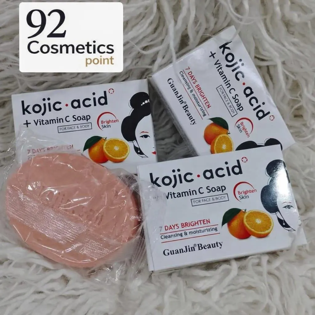 1598-241-716653-product-1 Kojic Acid Vitamin Soap 92 Pack Daily Brightening Glow Beauty - Image 1