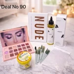 4-in-1 Makeup Kit with Brush & Toner 200g Multicolor