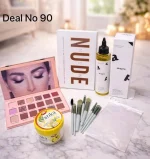 4-in-1 Makeup Kit with Brush & Toner 200g Multicolor
