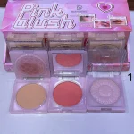 Pink Blush 3-in-1 Set with Highlighter & Powder 100g Multicolor