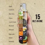 Herbs Infused Hair Oil for Damaged Hair, Anti Fall Formula for Stronger, Healthier Strands - Image 3