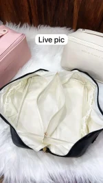 Pink Leather Makeup Travel Case for Women - Image 5