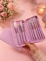10 Pcs Purple Makeup Brushes Set for Beginners & Pros