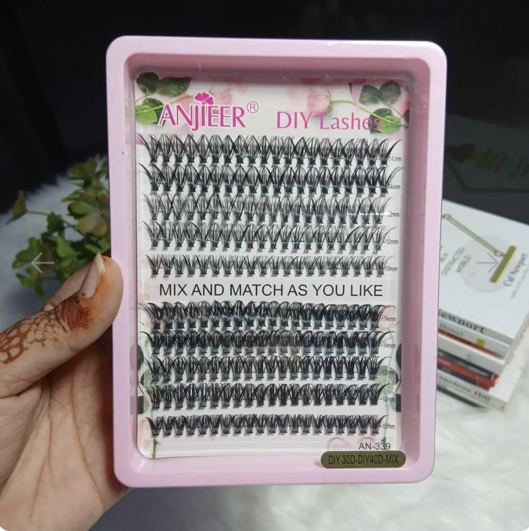1598-71-707671-product-1 DIY False Eyelashes Black Waterproof Mix & Match 100g - Image 1