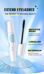 Waterproof Eyelash Mascara Black — Smudge Proof Volumizing Lash Formula - Image 3