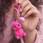 Pink Bear Keychain with Cute Keyring & Keychain Pouch