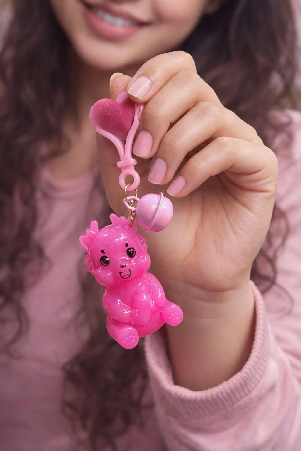 1598-72-721771-product-1 Pink Bear Keychain with Cute Keyring & Keychain Pouch - Image 1