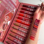 12 Color Matte Lip Gloss Set 200g Multicolor Nude Shades
