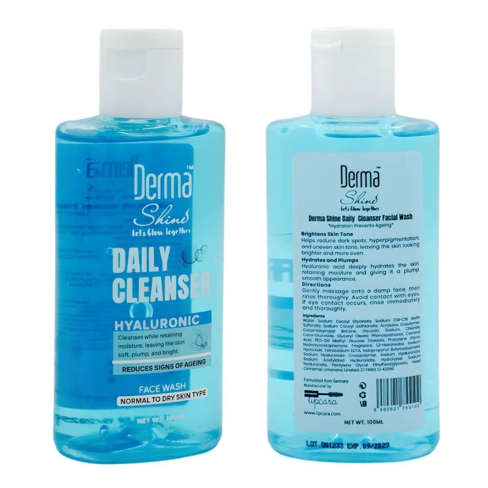 1598-77-718628-product-5 Derma Shine Hyaluronic Daily Cleanser 100ml - Image 1