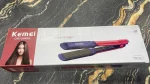 Kemei Ceramic Hair Straightener Red Black Professional