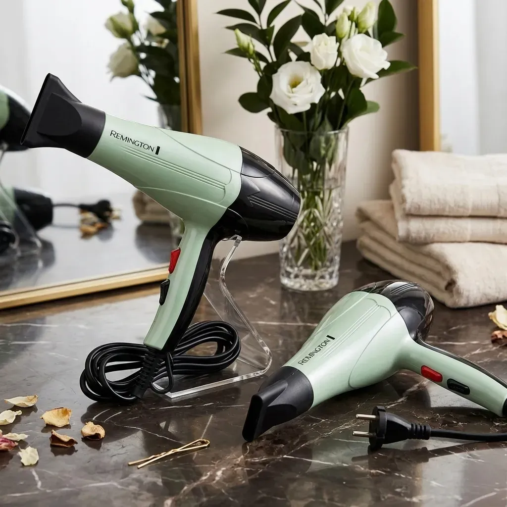 1707-48-727002-product-1 Portable Hair Dryer Green ABS Lightweight - Image 1