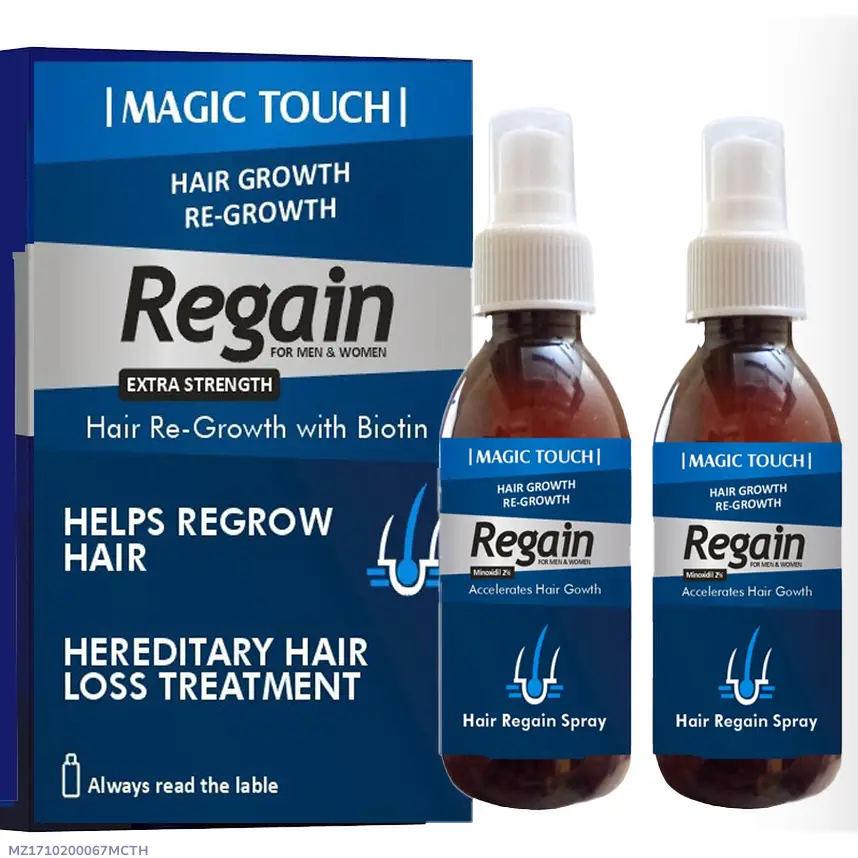 1710-55-736181-product-1 Magic Touch Minoxidil 5% Hair Topical Solution three month Supply - Hair Regain, Regrowth - Minoxidil spray Pack of 2 - Image 1