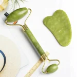 Jade Gua Sha Roller Green 30cm Natural Stone Face Care Tool - Image 2
