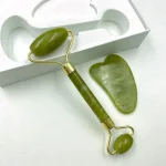 Jade Gua Sha Roller Green 30cm Natural Stone Face Care Tool - Image 4