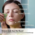 Jade Gua Sha Roller Green 30cm Natural Stone Face Care Tool - Image 7