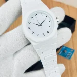 White Arabic Aura Watch for Men Women Pakistan