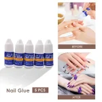 Nail Special Glue Pack of 5 Fast Curing Long Lasting - Image 3