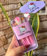Hello Kitty Makeup Brushes Set Reusable Multicolor ABS