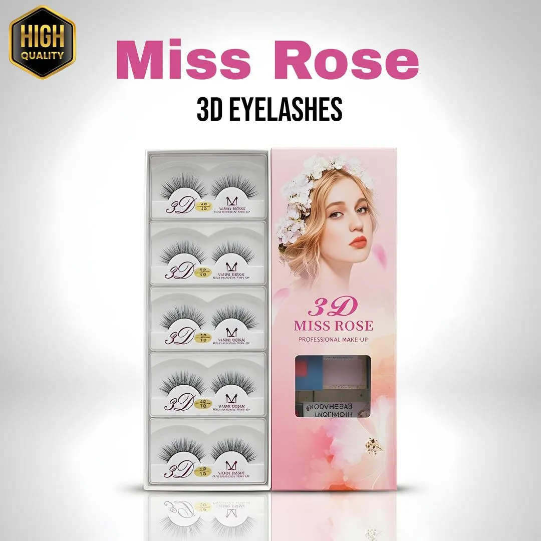 1864-71-673488-product-1 3D Miss Rose Eyelashes Black Fibre Lightweight Long Lasting - Image 1