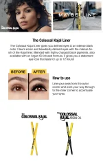Maybelline Colossal Kajal Black Fix Eyeliner Pencil — Waterproof Smudge Proof Kajal - Image 5