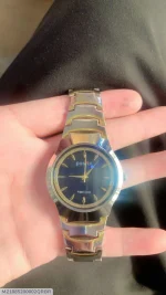 Men's Stainless Steel Racing Watch Gold Finish 24Hr Display - Image 2