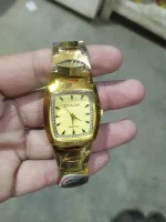 Positif Men's Gold Watch 45mm Square Dial