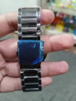 Men's Black Quartz Chain Strap Watch with Diamond Dial - Image 2