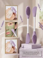 Double Headed Silicone Face Mask Brush Lavender