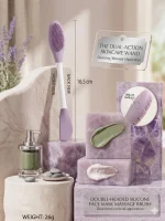 Double Headed Silicone Face Mask Brush Lavender - Image 5
