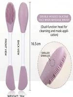Double Headed Silicone Face Mask Brush Lavender - Image 6