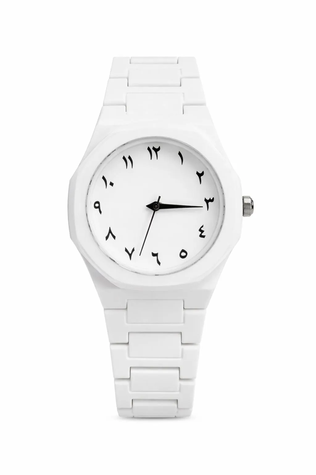 1936-132-719668-product-1 White Unisex Rubber Chain Strap Analogue Watch 24mm - Image 1