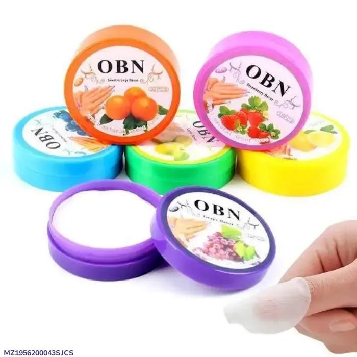 1956-258-717345-product-1-withcode OBN 6Pcs Fruit Scented Nail Polish Remover Wipes Plastic Box - Image 1