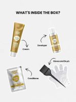 Hello Hair Medium Brown Color Cream 4 Medium Brown - Image 2