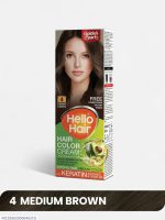 Hello Hair Medium Brown Color Cream 4 Medium Brown