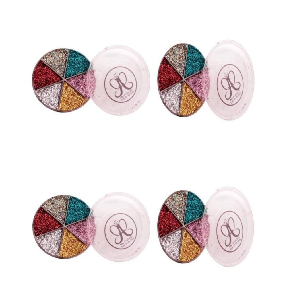 199-71-363997-product-1 Glitter Makeup Palette 6 Shades - Cruelty-Free Compact Eyeshadow Kit - Image 1