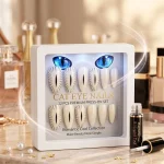 Cat Eye Fake Nails 12Pcs Premium Collection ABS