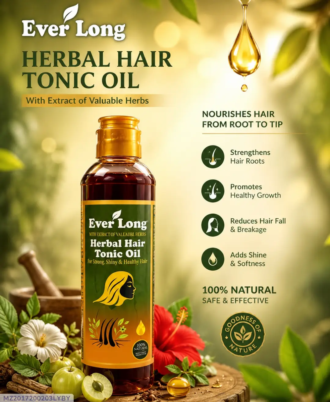 2017-55-736837-product-1 Ever Long Herbal Hair Tonic Oil - Image 1