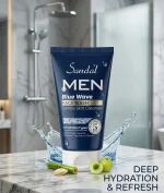 Men Blue Wave Facial Cleanser Whitening Brightening Hydrating - Image 4