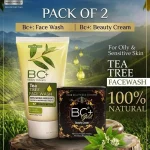 Tea Tree Face Wash & Cream Pack for Oily Skin