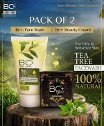 Tea Tree Face Wash & Cream Pack for Oily Skin