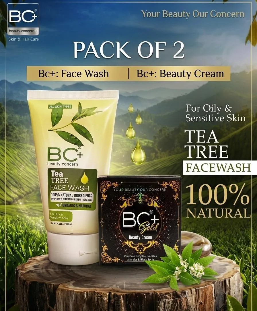 2017-77-724806-product-1 Tea Tree Face Wash & Cream Pack for Oily Skin - Image 1