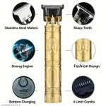 Premium Gold Men's Hair Trimmer with 4 Combs & Rechargeable Battery - Image 3