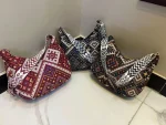 Women's Boho Ethnic Pattern Shoulder Bag – Maroon, Cream & Teal - Image 10