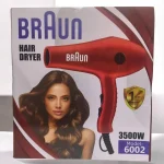 Braun B-6002 Hair Dryer 3500W Red