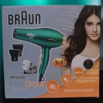Braun BR-6000 Hair Dryer 3-in-1 Green Salon Quality