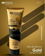 Jessica Ultra Radiance Gold Facial Foam 125ml – 24K Gold Brightening Cleanser